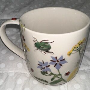 Monogram C Ceramic Mug with Floral & Bug Motif anthropologie